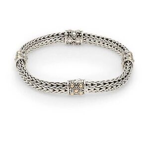 John Hardy Women's Two Tone Sterling Silver & 18K Yellow Gold Station Bracelet